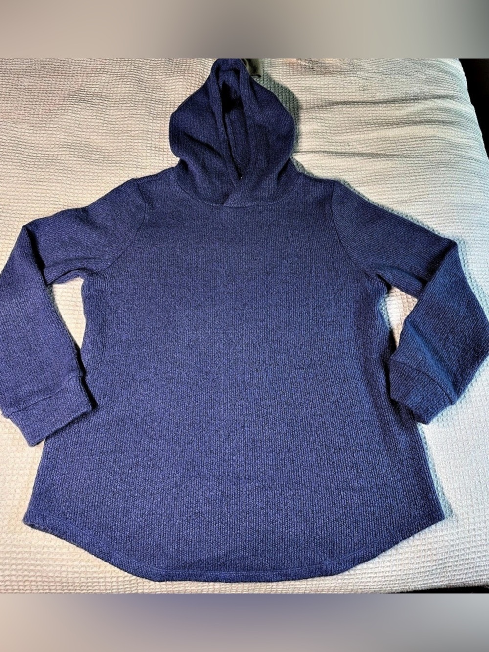 LOFT Hooded Knit Sweater Periwinkle Size XL